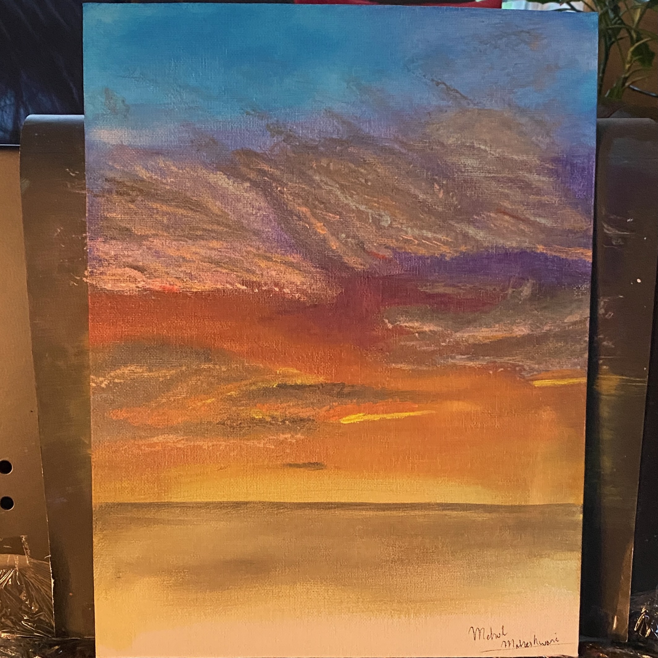 sunset painting